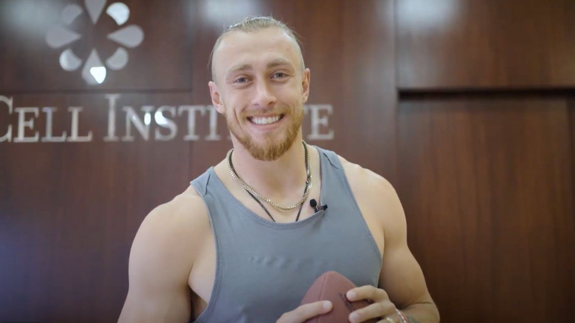 George Kittle at Stem Cell Institute
