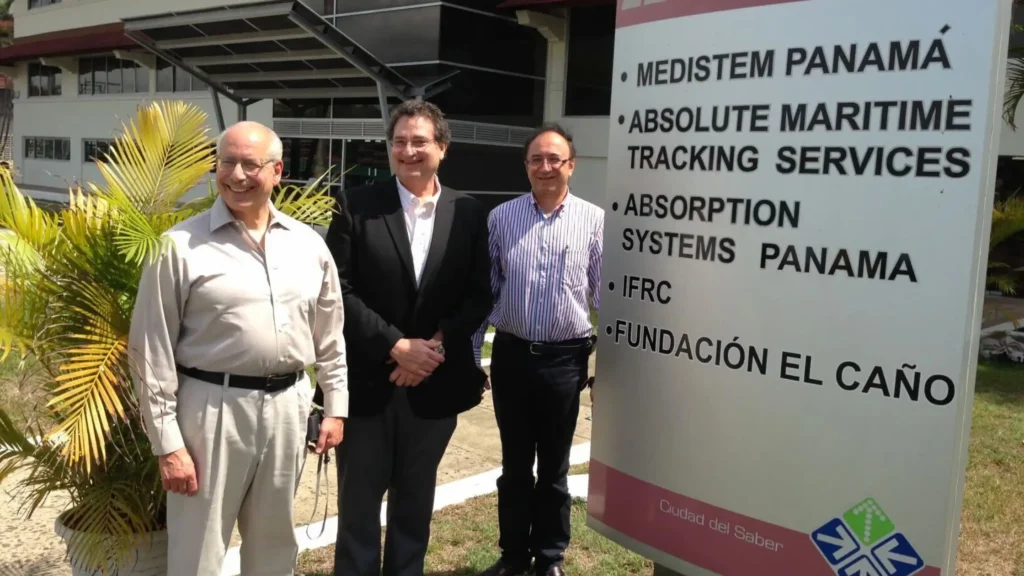Arnold Caplan, PhD with Neil Riordan, PA, PhD at Medistem Panama