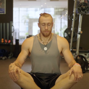 George Kittle meditating at Stem Cell Institute Panama